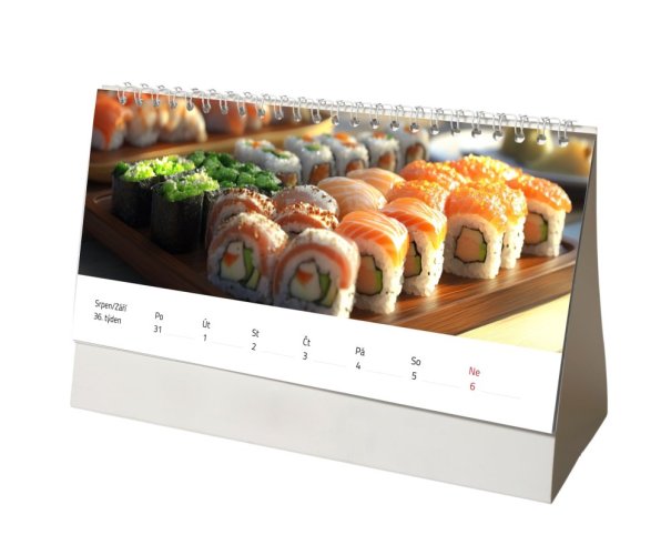 Stolní kalendář - týdenní - Formát Kalendáře: 30 x 14 cm, Zvolte motiv: Motiv 2 - světlý