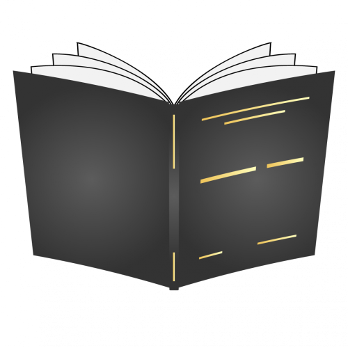 Pevná knižní vazba A4 - základní barvy - Barva desek: Černá, Barva potisku: Zlatá