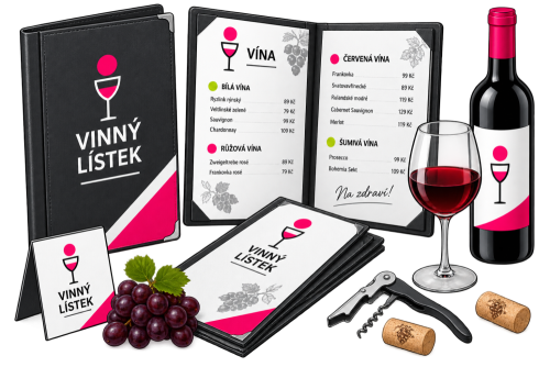 Vinné lístky pro restaurace, vinárny a hotely