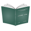Pevná knižní vazba A4 - základní barvy - Barva desek: Zelená, Barva potisku: Stříbrná