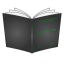 Pevná knižní vazba A4 - základní barvy - Barva desek: Černá, Barva potisku: Zelená