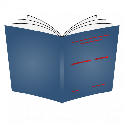 Pevná knižní vazba A4 - základní barvy - Barva desek: Modrá, Barva potisku: Červená