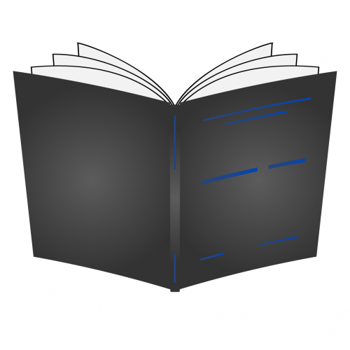Pevná knižní vazba A4 - základní barvy - Barva desek: Černá, Barva potisku: Modrá