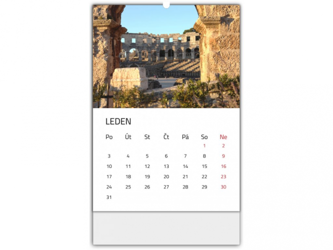 🔥 Nástěnný kalendář z vlastních fotografií 🔥 - Formát Kalendáře: A4 - na šířku, Zvolte motiv: Motiv 2 - světlý