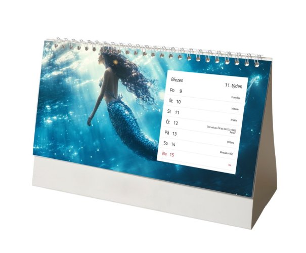 Stolní kalendář - týdenní - Formát Kalendáře: 30 x 14 cm, Zvolte motiv: Motiv 2 - světlý