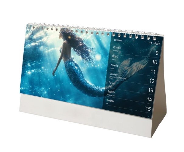Stolní kalendář - týdenní - Formát Kalendáře: 30 x 14 cm, Zvolte motiv: Motiv 2 - světlý