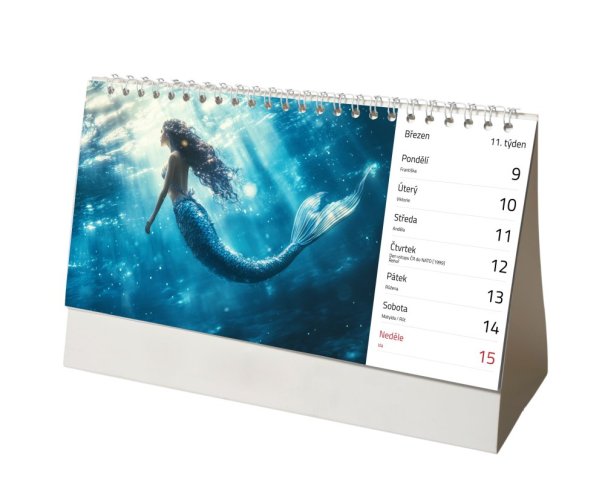 Stolní kalendář - týdenní - Formát Kalendáře: 30 x 14 cm, Zvolte motiv: Motiv 2 - světlý