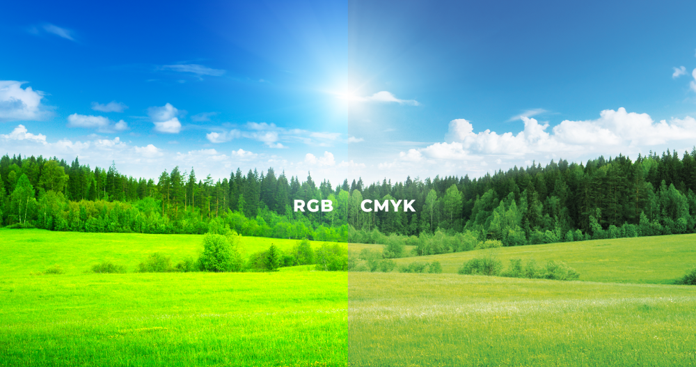 Porovnání barev RGB a CMYK při tisku